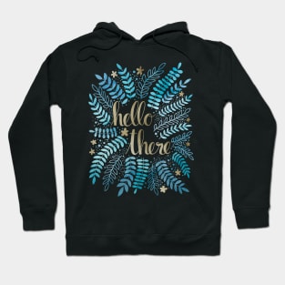 Hello There - Navy Blue & Gold Hoodie